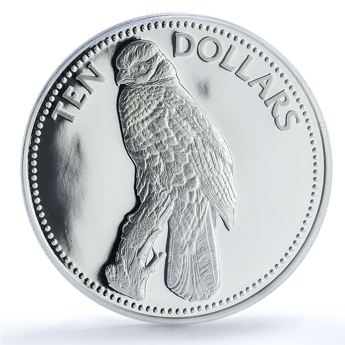 S 1984-FM $10 Falcon KM-75a Ag, DCAM S 1984-FM $10 Falcon KM-75a Ag, DCAM