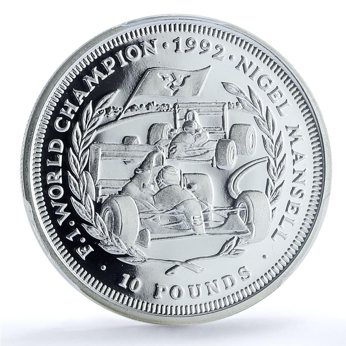 S 1993-PM £10 Nigel Mansell F1 World Champion 1992, DCAM S 1993-PM £10 Nigel Mansell F1 World Champion 1992, DCAM