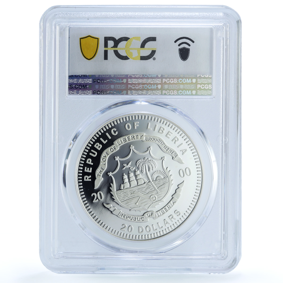 S 2000 $20 Lion Standing Left Ag, DCAM S 2000 $20 Lion Standing Left Ag, DCAM