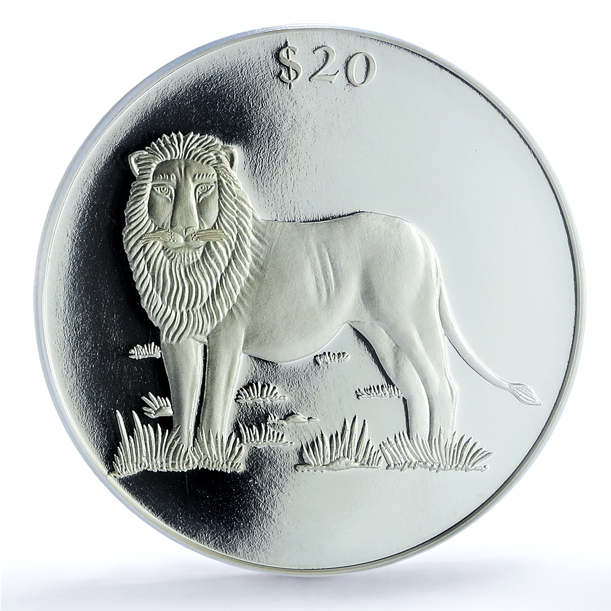 S 2000 $20 Lion Standing Left Ag, DCAM S 2000 $20 Lion Standing Left Ag, DCAM