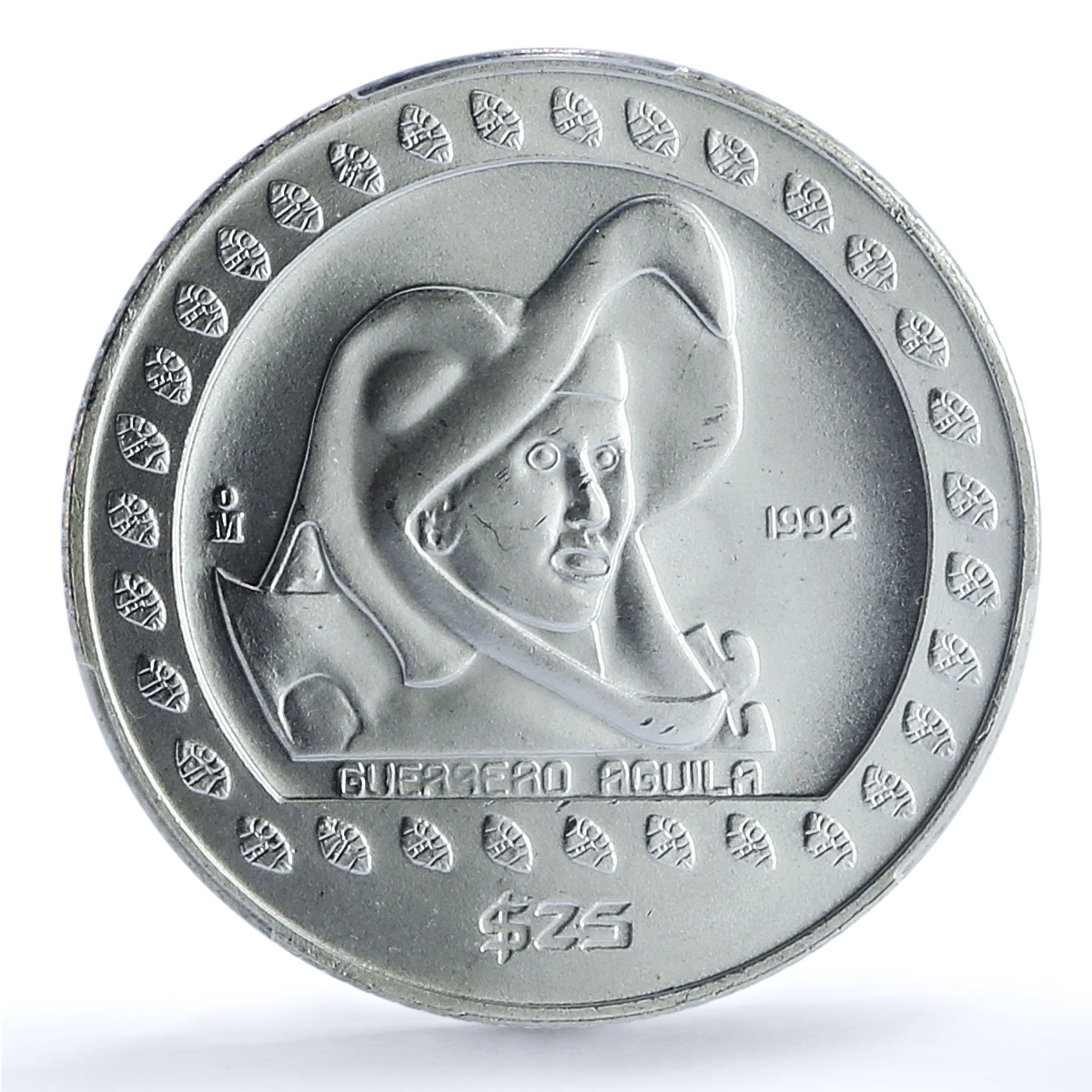 Mexico 25 pesos Guerrero Aguila KM-554 Precolombina Aztec MS67 PCGS Ag coin 1992 Mexico 25 pesos Guerrero Aguila KM-554 Precolombina Aztec MS67 PCGS Ag coin 1992