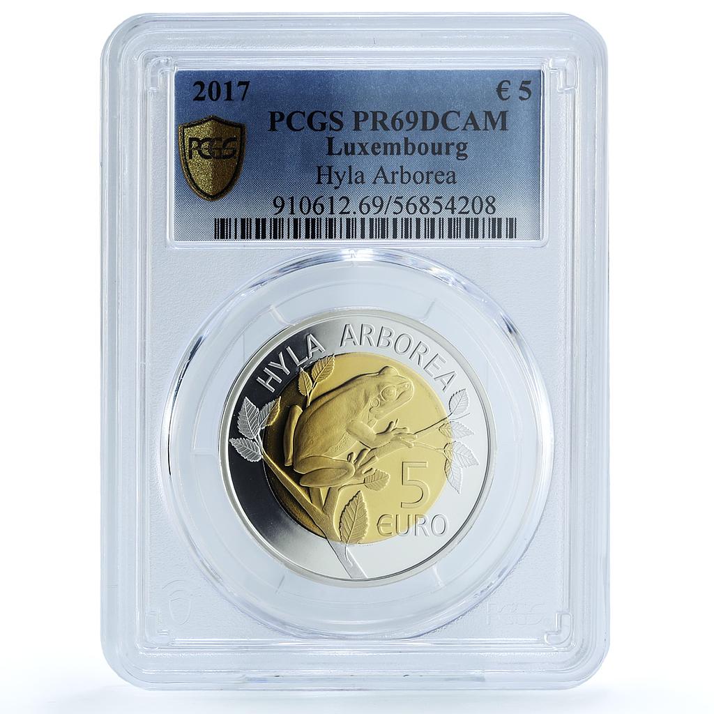 Luxembourg 5 euros Hyla Arborea KM-149 Fauna Frog PR 69 PCGS bimetal coin 2017 Luxembourg 5 euros Hyla Arborea KM-149 Fauna Frog PR 69 PCGS bimetal coin 2017