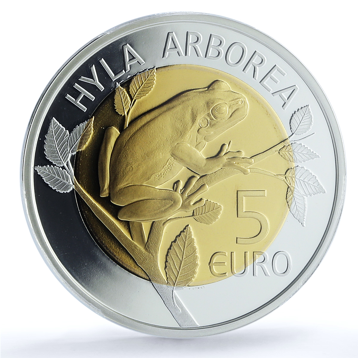 S 2017 € 5 Hyla Arborea Select Gilt Ag, DCAM S 2017 € 5 Hyla Arborea Select Gilt Ag, DCAM