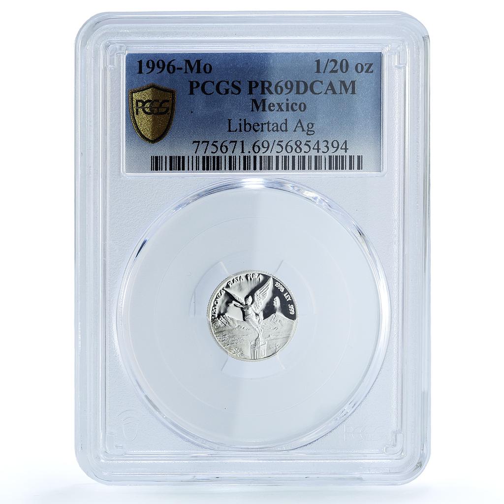 Mexico 1/20 onza Libertad Angel Independence KM-609 PR 69 PCGS silver coin 1996 Mexico 1/20 onza Libertad Angel Independence KM-609 PR 69 PCGS silver coin 1996