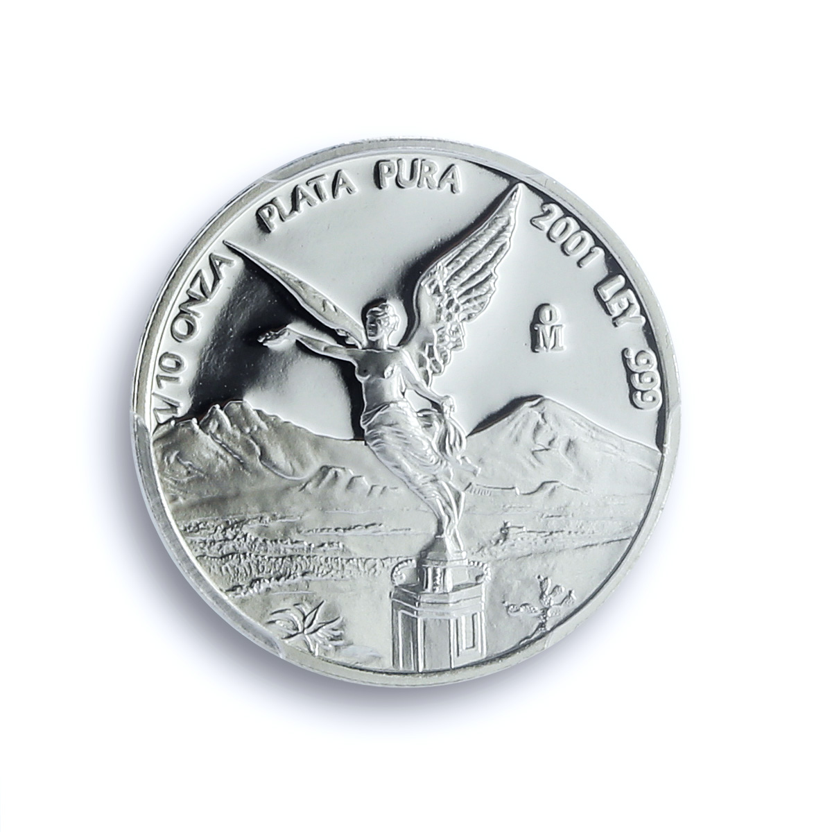 Mexico 1/10 onza Libertad Angel Independence KM-610 PR 70 PCGS silver coin 2001 Mexico 1/10 onza Libertad Angel Independence KM-610 PR 70 PCGS silver coin 2001