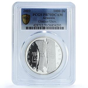 Armenia 1000 dram Gladzor University KM-193 Church PR 70 PCGS silver coin 2009