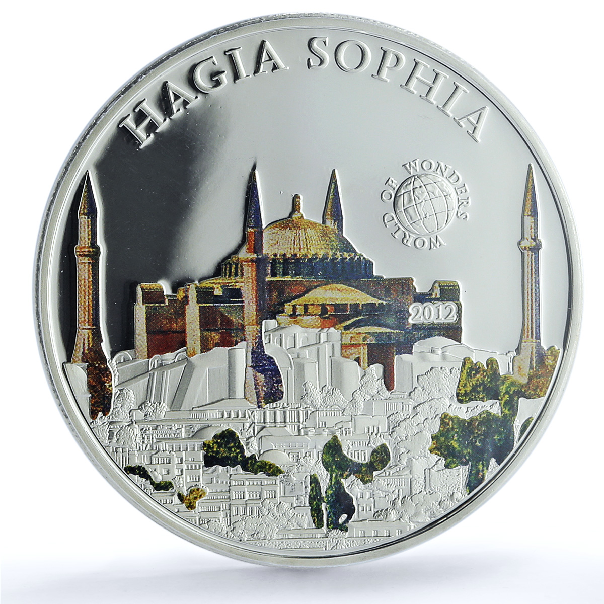 S 2012 $5 Hagia Sophia KM-419 Colorized Ag, DCAM S 2012 $5 Hagia Sophia KM-419 Colorized Ag, DCAM