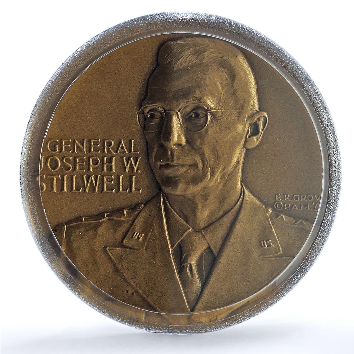 S (1967) AE Medal Gen. Joseph W. Stillwell Medallic Art Co., NY S (1967) AE Medal Gen. Joseph W. Stillwell Medallic Art Co., NY