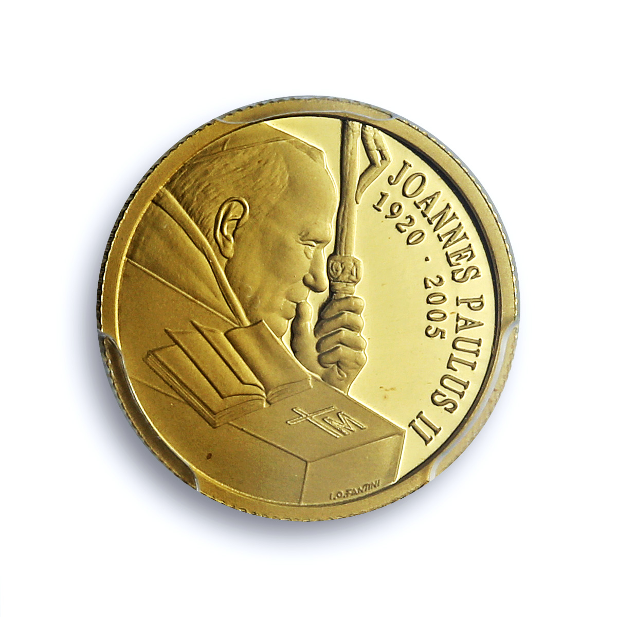 Cook Islands 10 dollars Pope John Paul II KM-1178 PR 70 PCGS gold coin 2005