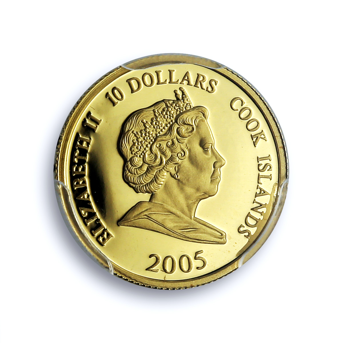 Cook Islands 10 dollars Pope John Paul II KM-1178 PR 70 PCGS gold coin 2005
