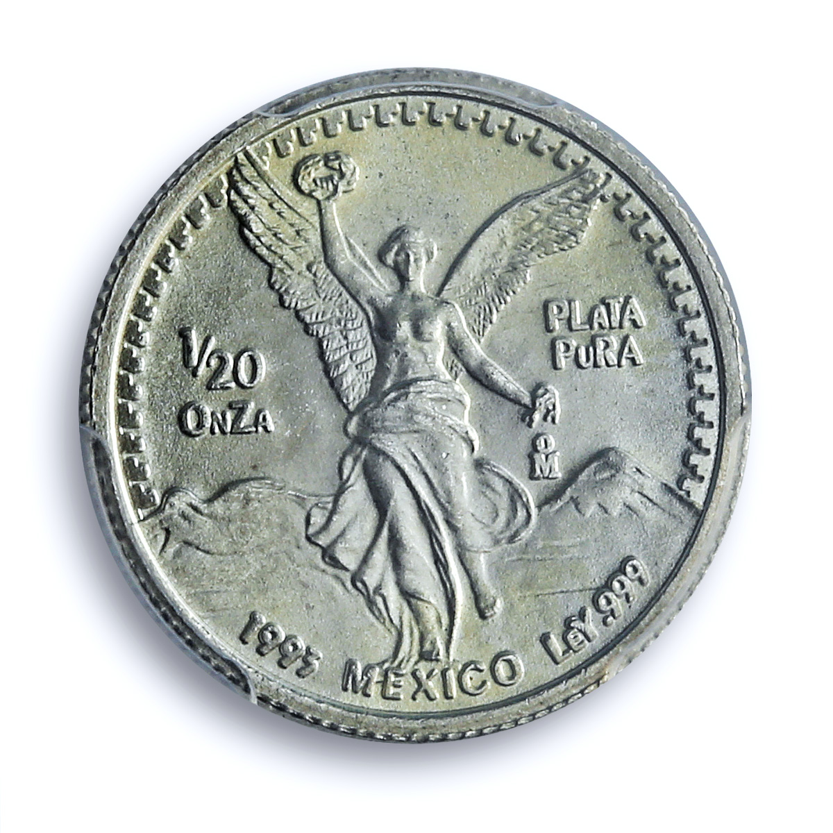 Mexico 1/20 onza Libertad Angel of Indepedence KM-542 MS69 PCGS silver coin 1993 Mexico 1/20 onza Libertad Angel of Indepedence KM-542 MS69 PCGS silver coin 1993