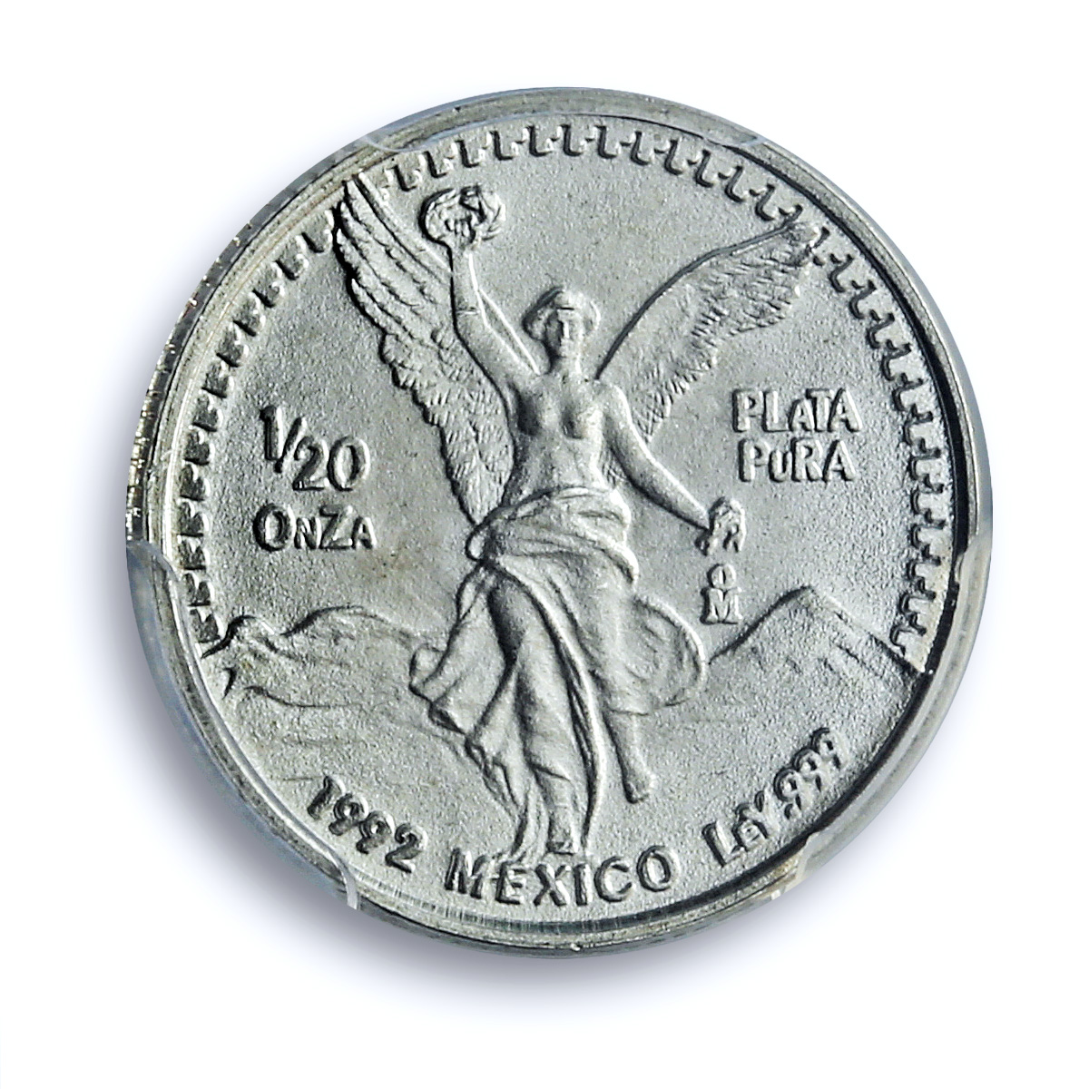 Mexico 1/20 onza Libertad Angel of Indepedence KM-542 MS68 PCGS silver coin 1992 Mexico 1/20 onza Libertad Angel of Indepedence KM-542 MS68 PCGS silver coin 1992