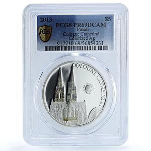 Palau 5 dollars Cologne Cathedral Germany KM-668 PR 69 PCGS silver coin 2013
