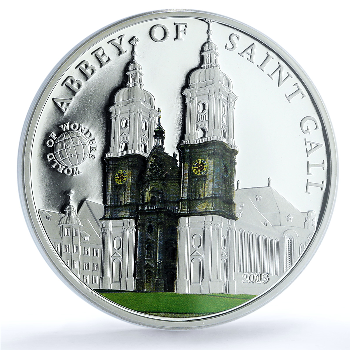 S 2015 $5 Abbey of Saint Gall Colorized Ag, DCAM S 2015 $5 Abbey of Saint Gall Colorized Ag, DCAM