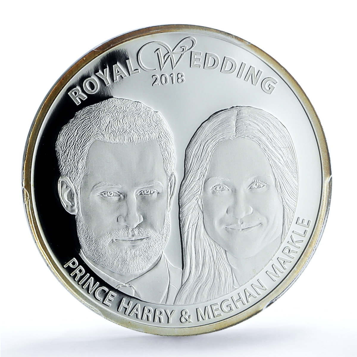 Cook Islands 1 dollar Royal Wedding KM-2660 Harry Megan PR 70 PCGS Ag coin 2018 Cook Islands 1 dollar Royal Wedding KM-2660 Harry Megan PR 70 PCGS Ag coin 2018