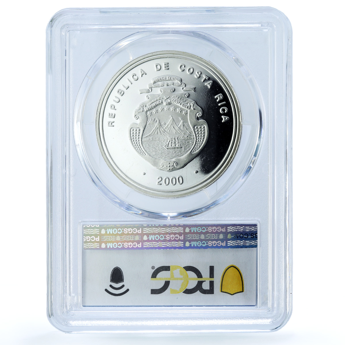Costa Rica 5000 colones Central Bank KM-237 PR 66 PCGS silver coin 2000 Costa Rica 5000 colones Central Bank KM-237 PR 66 PCGS silver coin 2000