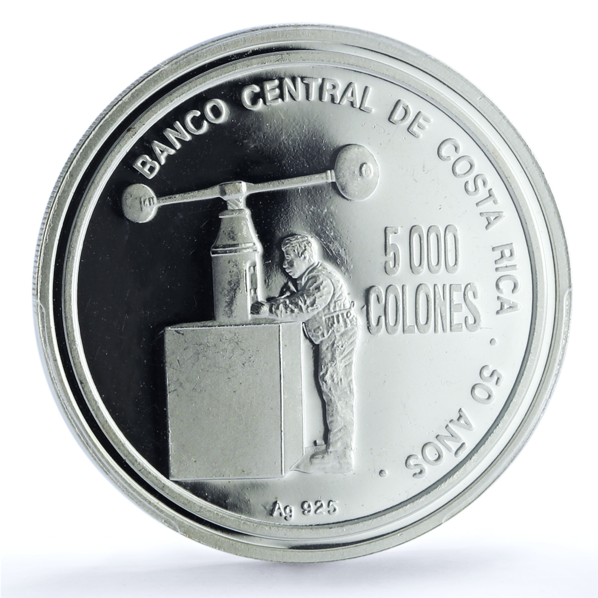 Costa Rica 5000 colones Central Bank KM-237 PR 66 PCGS silver coin 2000 Costa Rica 5000 colones Central Bank KM-237 PR 66 PCGS silver coin 2000