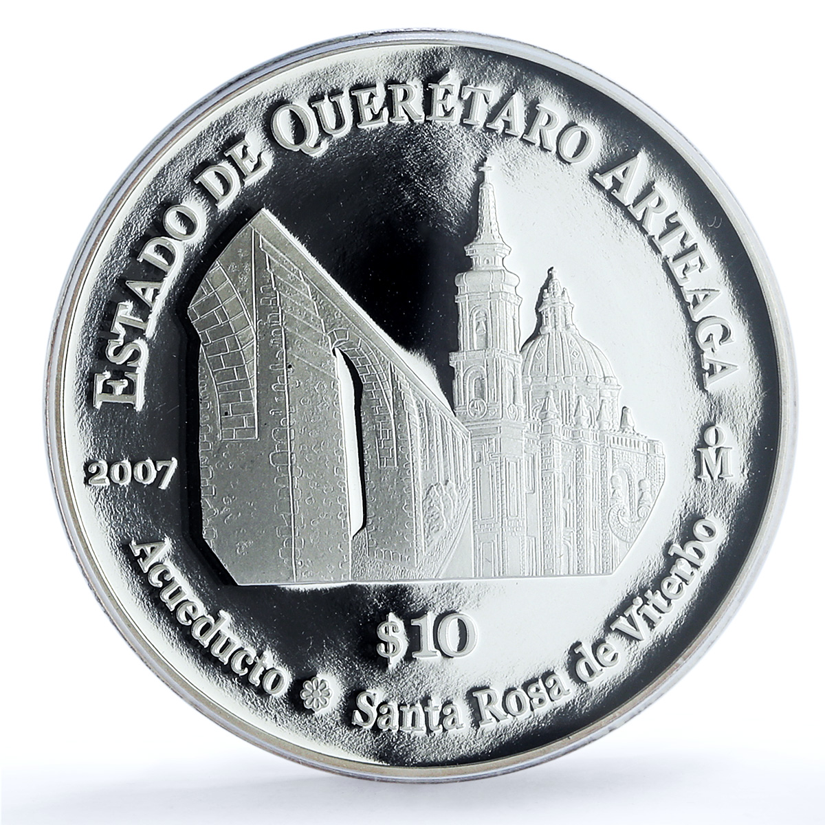 Mexico 10 pesos Queretaro Arteaga State KM-838 Church PR69 PCGS silver coin 2007 Mexico 10 pesos Queretaro Arteaga State KM-838 Church PR69 PCGS silver coin 2007