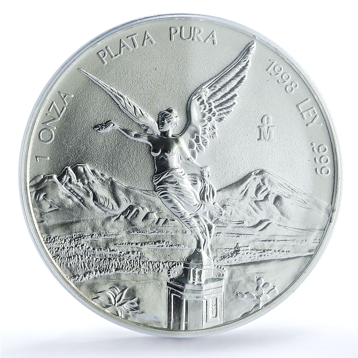 Mexico 1 onza Libertad Angel of Independence KM-613 MS 67 PCGS silver coin 1998