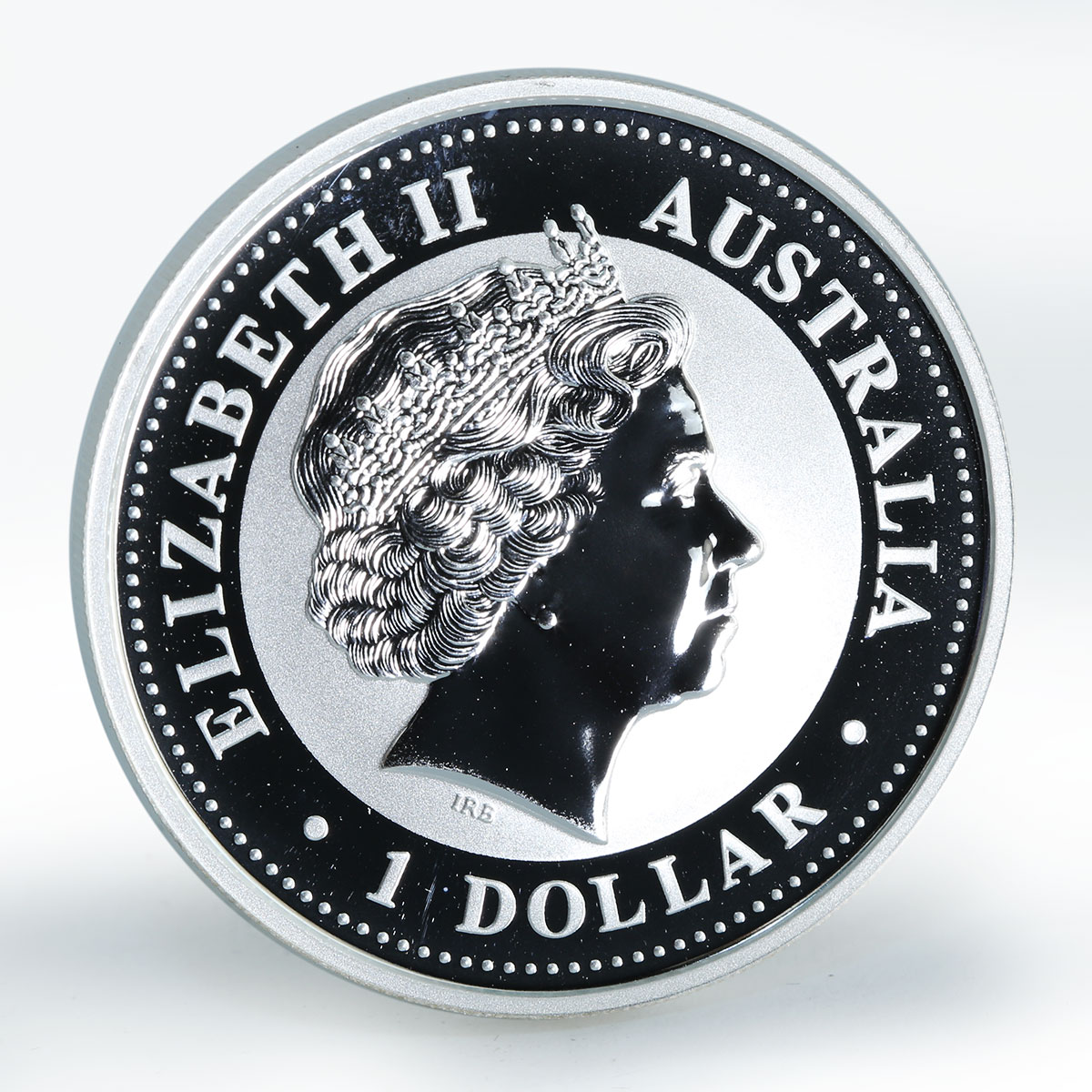 Australia 1 dollar Year of the Rooster Lunar Series I 1 Oz Silver Gilded 2005