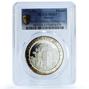 Mexico Heroic Military College Building MS 67 PCGS silver medal 1973