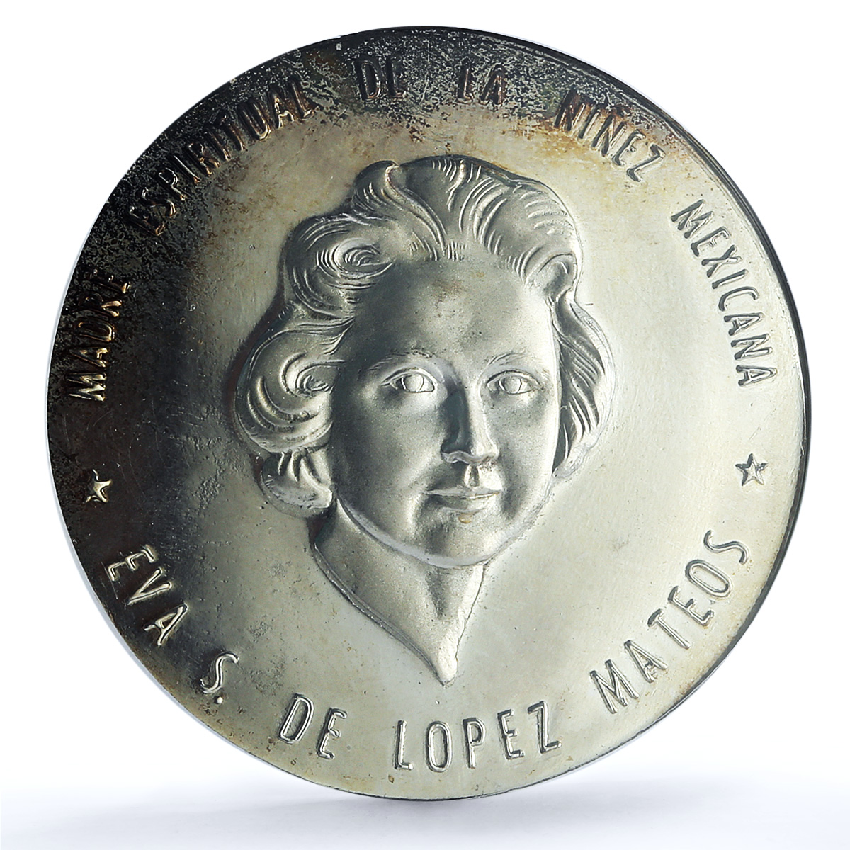 S (1958-64) Medal Grove-P-301a Ag Eva S. de Lopez Mateos S (1958-64) Medal Grove-P-301a Ag Eva S. de Lopez Mateos