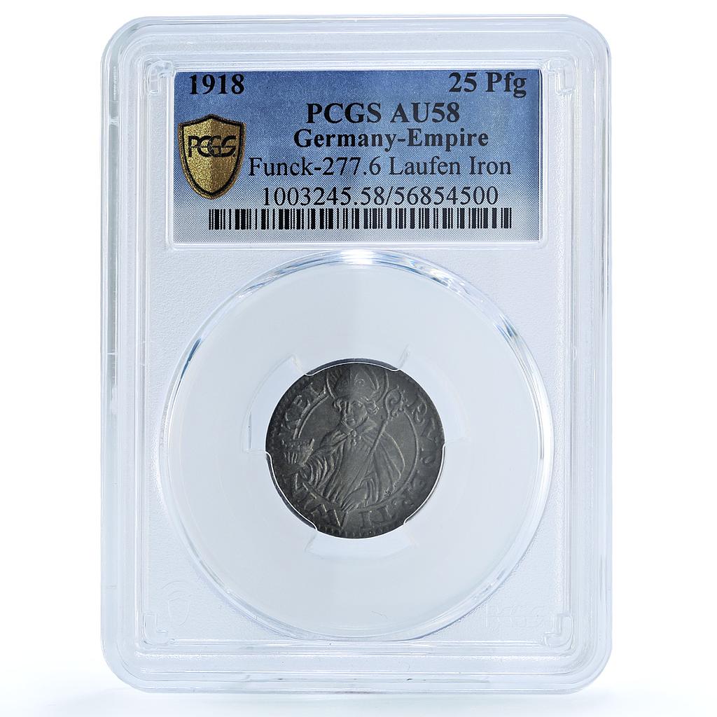 Germany Empire Bavaria 25 pfennigs Laufen Funck-277.6 AU 58 PCGS iron coin 1918 Germany Empire Bavaria 25 pfennigs Laufen Funck-277.6 AU 58 PCGS iron coin 1918