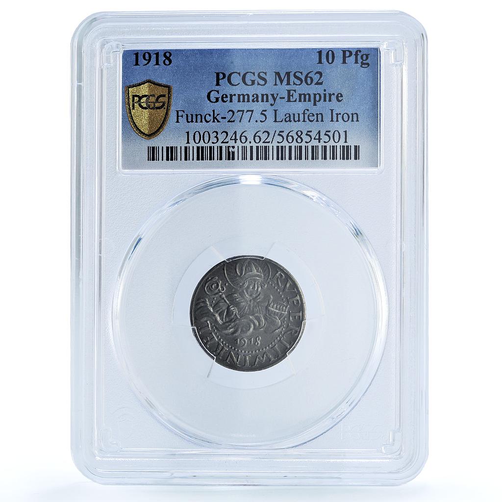 Germany Empire Bavaria 10 pfennigs Laufen Funck-277.5 MS 62 PCGS iron coin 1918 Germany Empire Bavaria 10 pfennigs Laufen Funck-277.5 MS 62 PCGS iron coin 1918