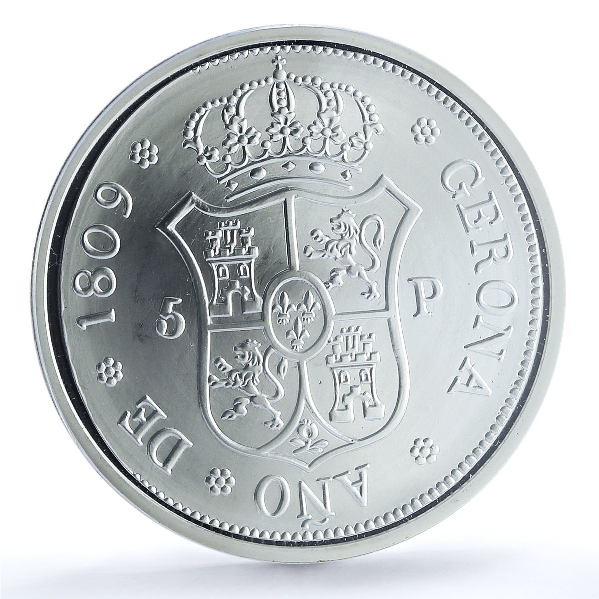 S (2000-02) M "5 Pta" Replica- 1809 5 Pta Girona Ag
