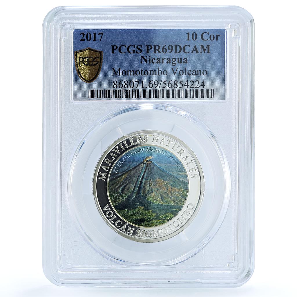 Nicaragua 10 cordobas Momotombo KM-128 Ibero-American PR69 PCGS silver coin 2017 Nicaragua 10 cordobas Momotombo KM-128 Ibero-American PR69 PCGS silver coin 2017