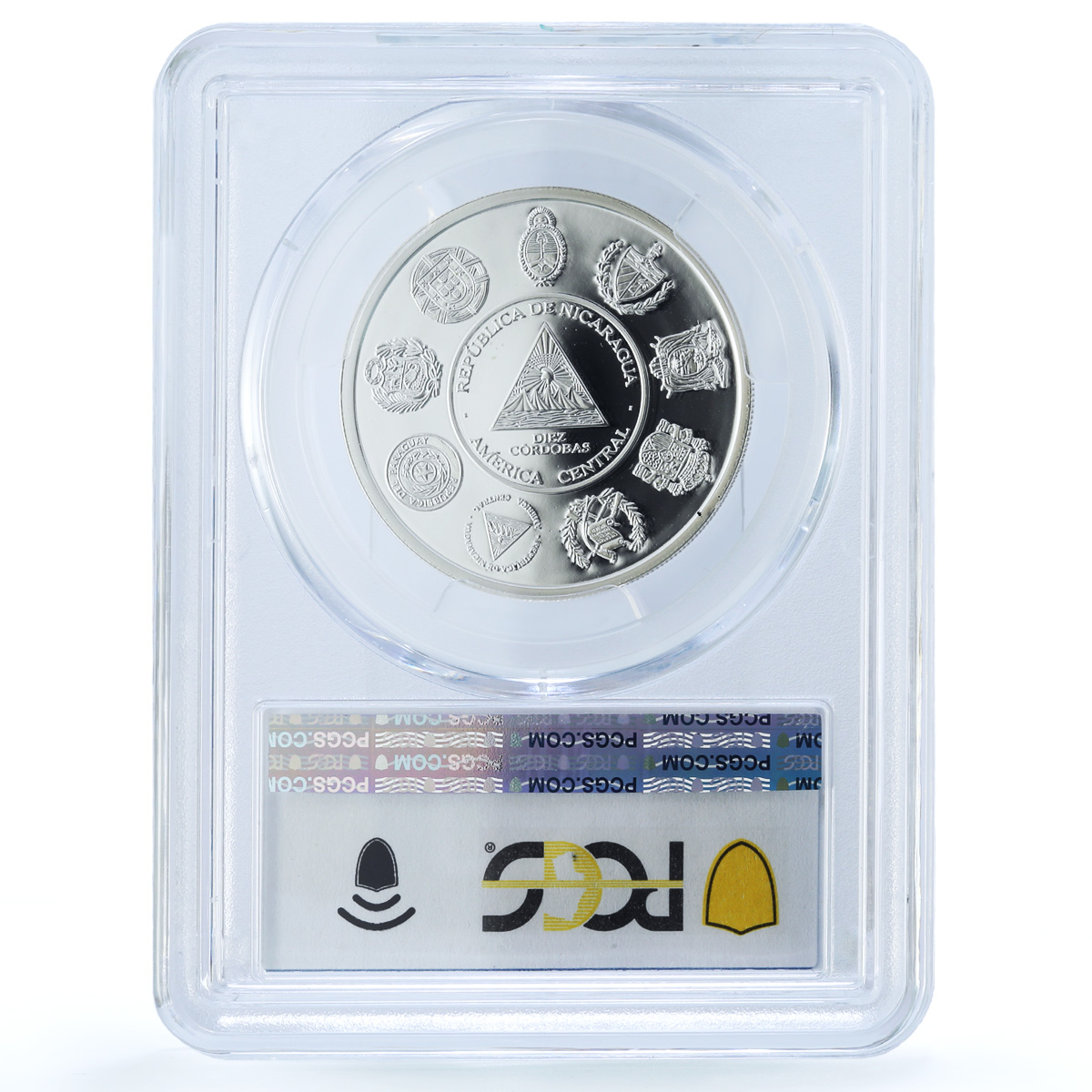 Nicaragua 10 cordobas Momotombo KM-128 Ibero-American PR69 PCGS silver coin 2017 Nicaragua 10 cordobas Momotombo KM-128 Ibero-American PR69 PCGS silver coin 2017