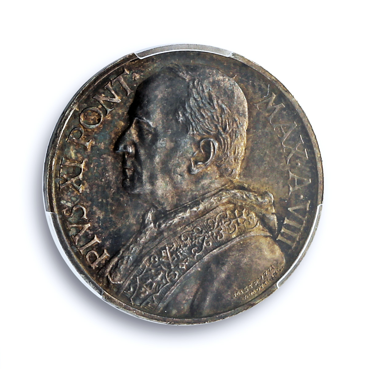 S 1929 5 Lire Anno VIII KM-7 Ag S 1929 5 Lire Anno VIII KM-7 Ag