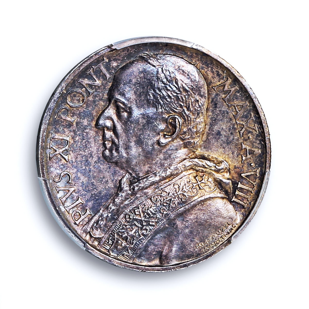S 1929 5 Lire Anno VIII KM-7 Ag S 1929 5 Lire Anno VIII KM-7 Ag