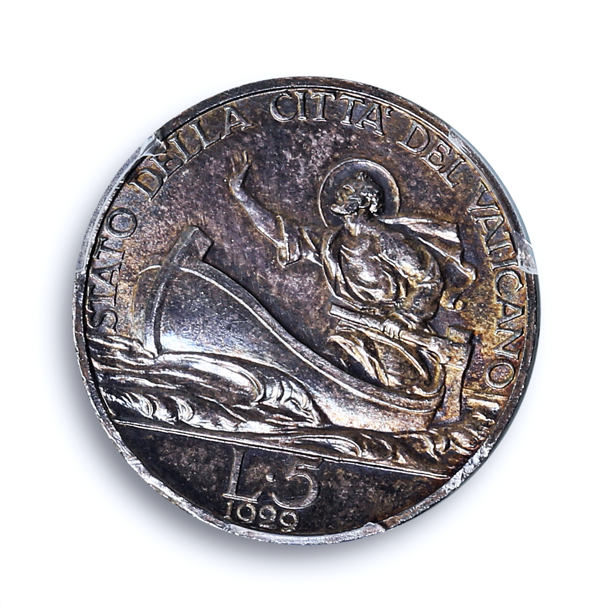 S 1929 5 Lire Anno VIII KM-7 Ag S 1929 5 Lire Anno VIII KM-7 Ag