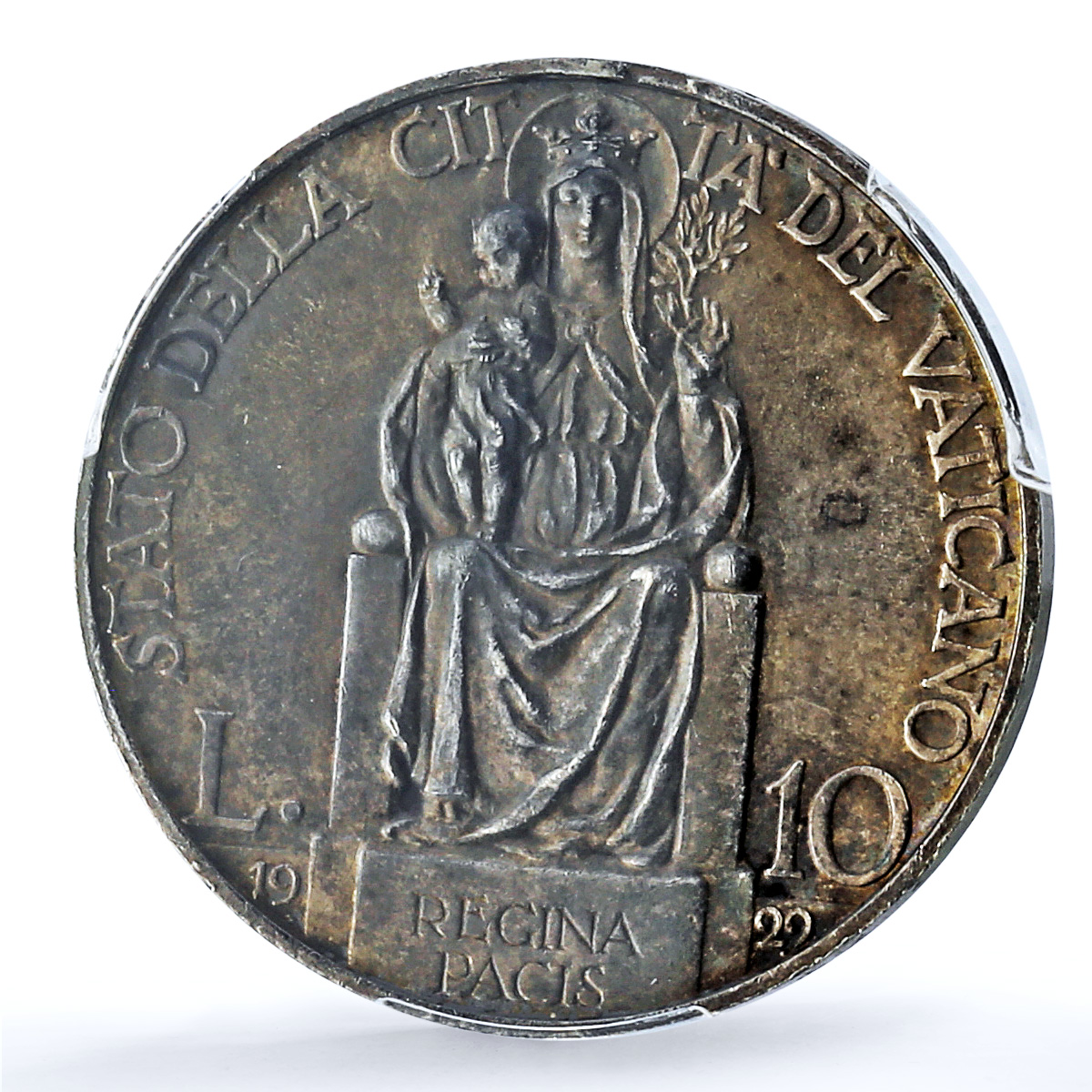 S 1929 10 Lire Anno VIII KM-8 Ag S 1929 10 Lire Anno VIII KM-8 Ag
