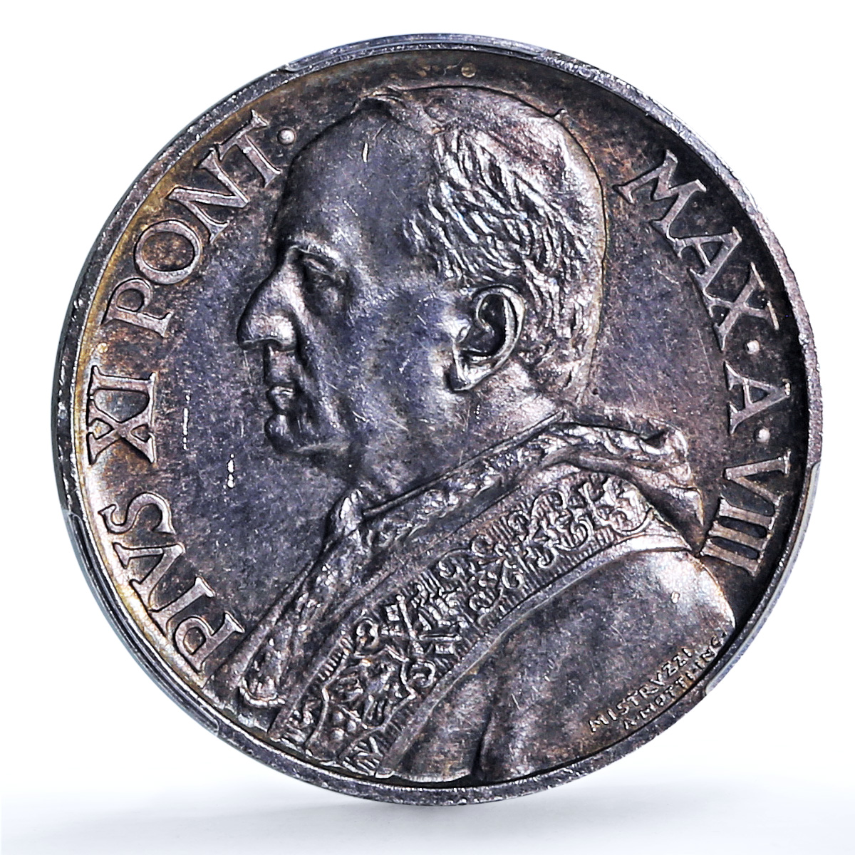 S 1929 10 Lire Anno VIII KM-8 Ag S 1929 10 Lire Anno VIII KM-8 Ag