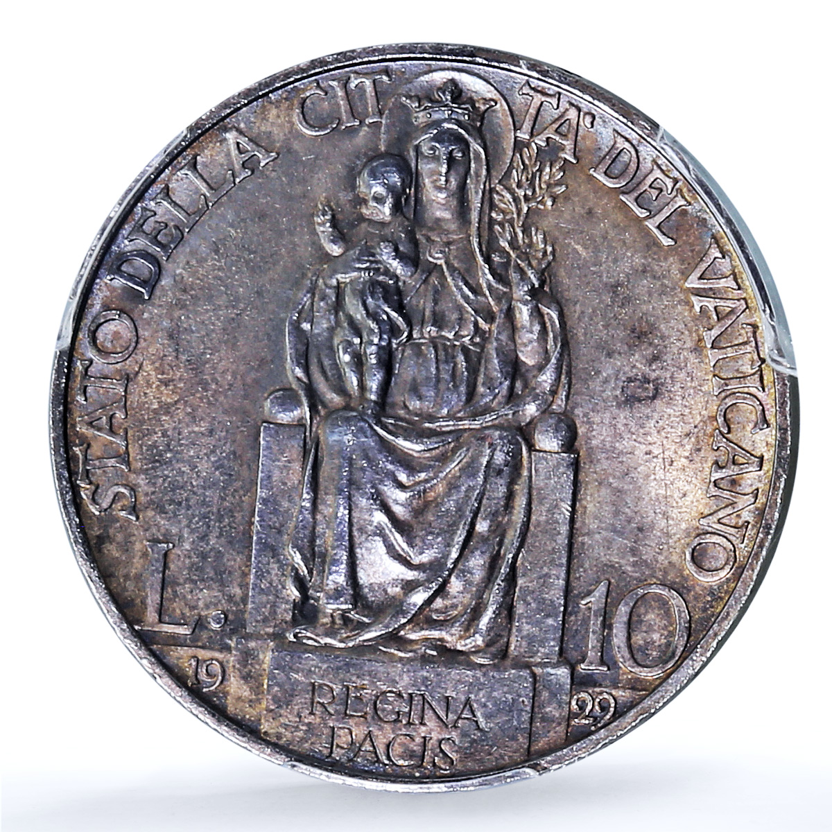 S 1929 10 Lire Anno VIII KM-8 Ag S 1929 10 Lire Anno VIII KM-8 Ag