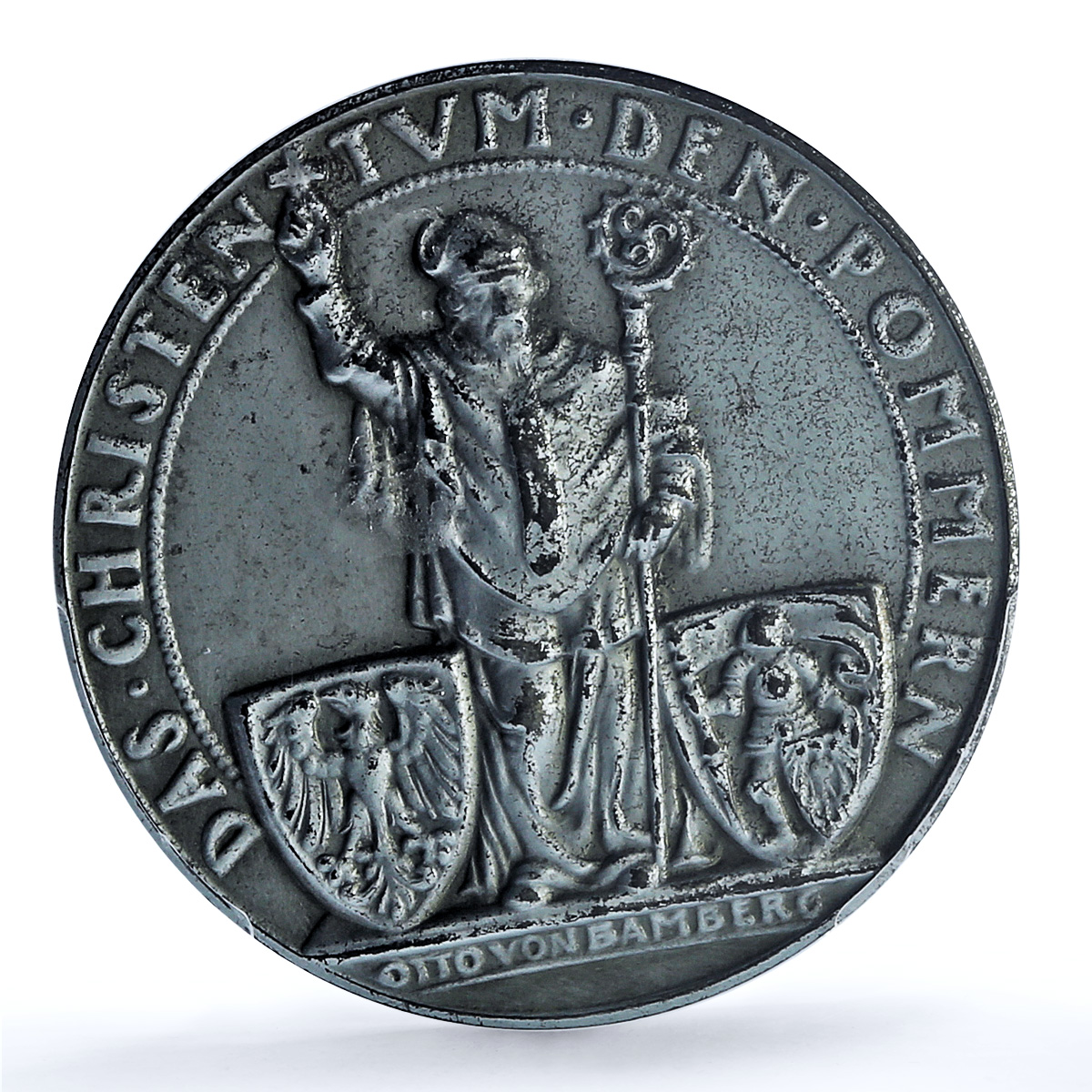 Germany Weimar Christianization Pomerania Kienast-317 MS 62 PCGS zinc medal 1924 Germany Weimar Christianization Pomerania Kienast-317 MS 62 PCGS zinc medal 1924