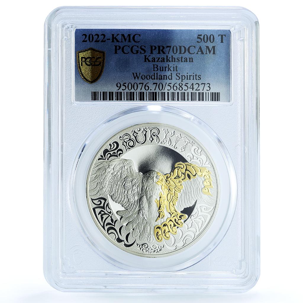Kazakhstan 500 tenge Burkit KM-568 Nomads Totems Bird PR70 PCGS silver coin 2022 Kazakhstan 500 tenge Burkit KM-568 Nomads Totems Bird PR70 PCGS silver coin 2022