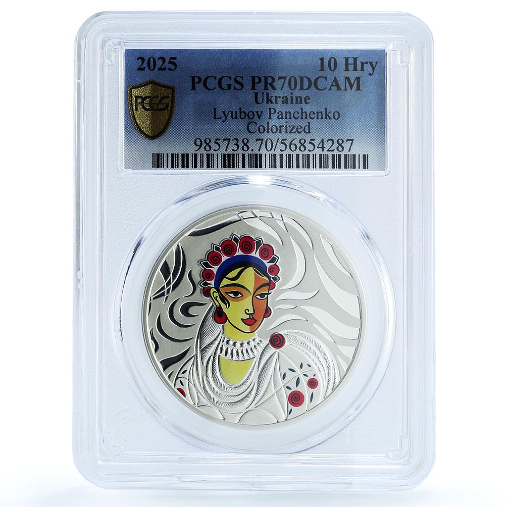 Ukraine 10 hryvnias Lyubov Panchenko Culture Art PR 70 PCGS silver coin 2025 Ukraine 10 hryvnias Lyubov Panchenko Culture Art PR 70 PCGS silver coin 2025