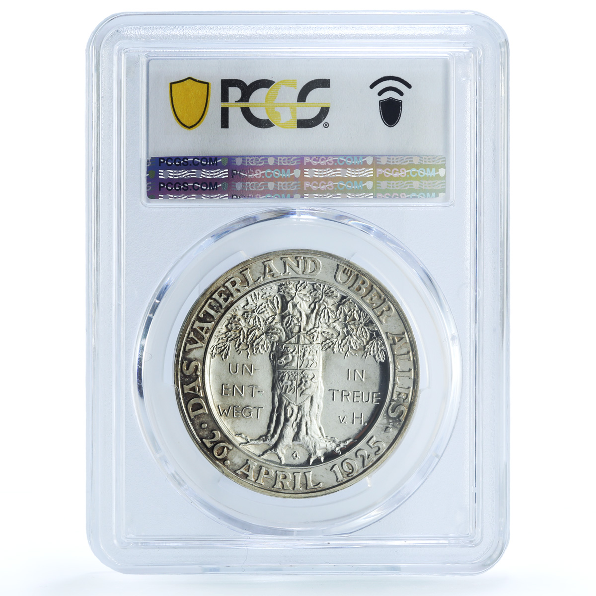Germany Weimar Hindenburg Oak BERLIN Schl-99 SP 65 PCGS silver medal 1930 Germany Weimar Hindenburg Oak BERLIN Schl-99 SP 65 PCGS silver medal 1930