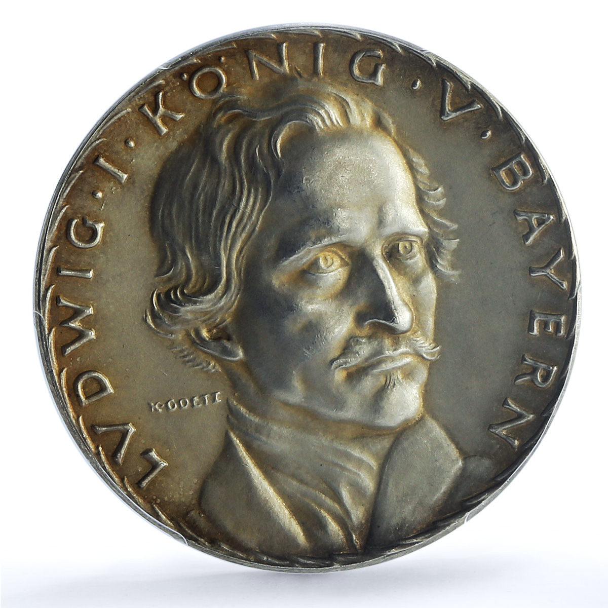 Germany Third Reich Ludwig I BAYERN Kienast-521 MS 63 PCGS silver medal 1936 Germany Third Reich Ludwig I BAYERN Kienast-521 MS 63 PCGS silver medal 1936