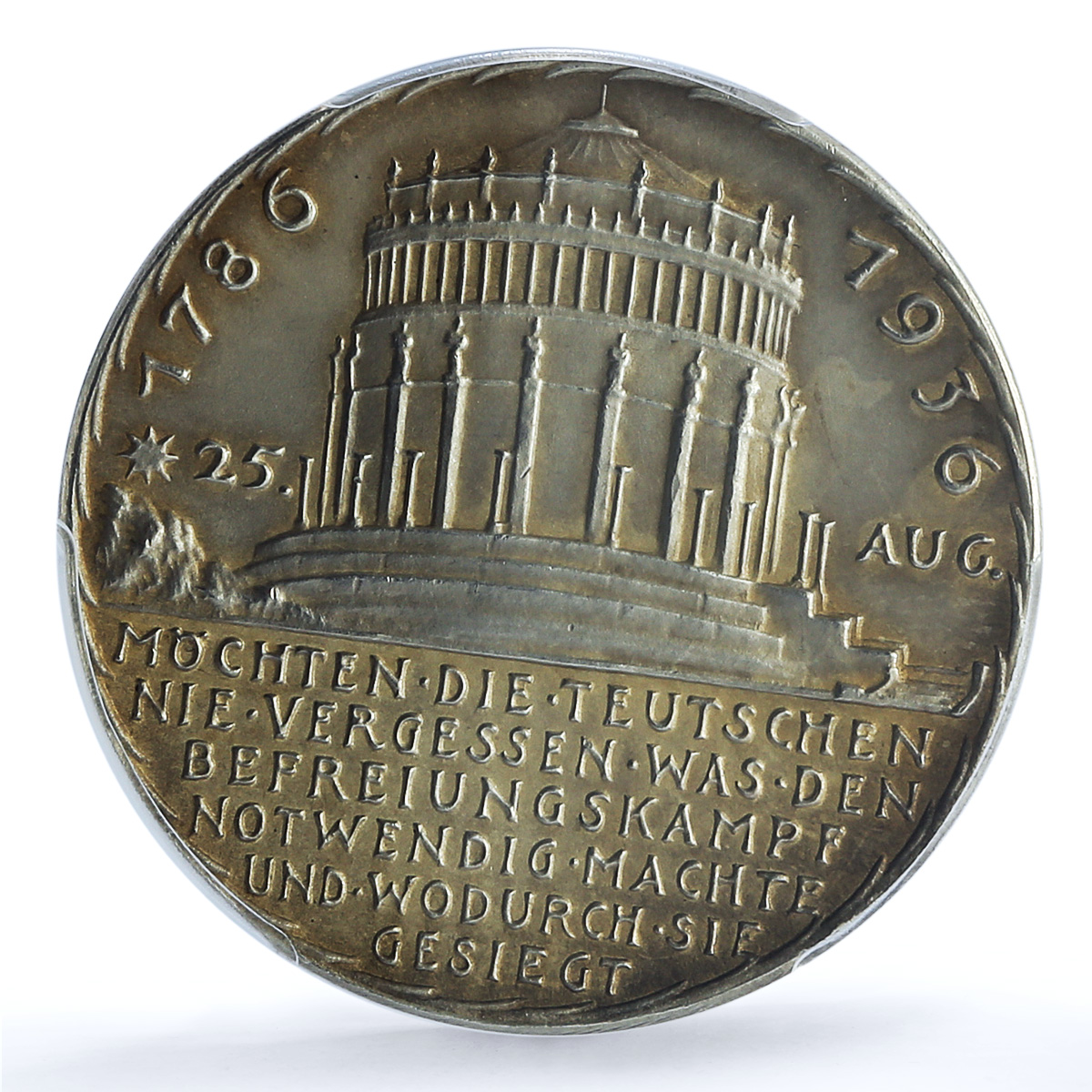 Germany Third Reich Ludwig I BAYERN Kienast-521 MS 63 PCGS silver medal 1936 Germany Third Reich Ludwig I BAYERN Kienast-521 MS 63 PCGS silver medal 1936