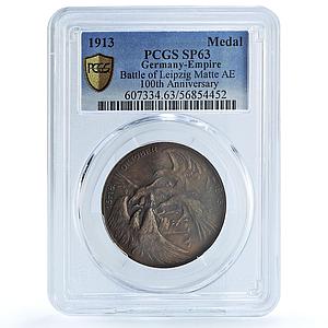 Germany Empire Leipzig Battle Patriotic Society SP 63 PCGS copper medal 1913