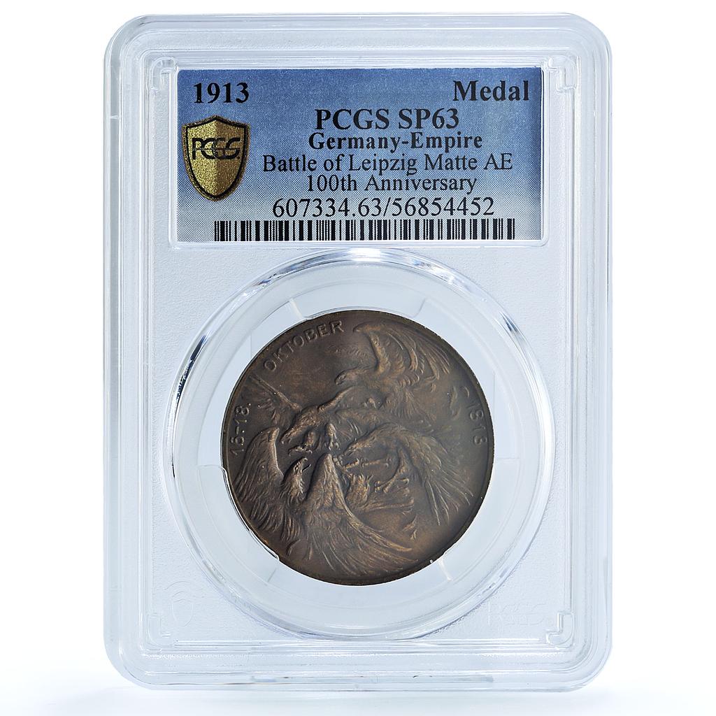 Germany Empire Leipzig Battle Patriotic Society SP 63 PCGS copper medal 1913 Germany Empire Leipzig Battle Patriotic Society SP 63 PCGS copper medal 1913