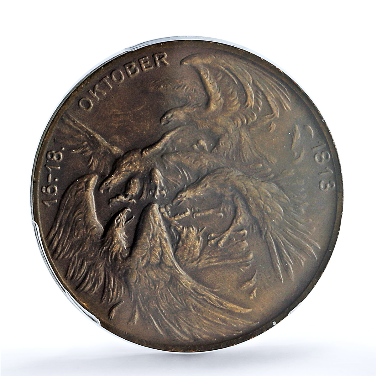 Germany Empire Leipzig Battle Patriotic Society SP 63 PCGS copper medal 1913 Germany Empire Leipzig Battle Patriotic Society SP 63 PCGS copper medal 1913