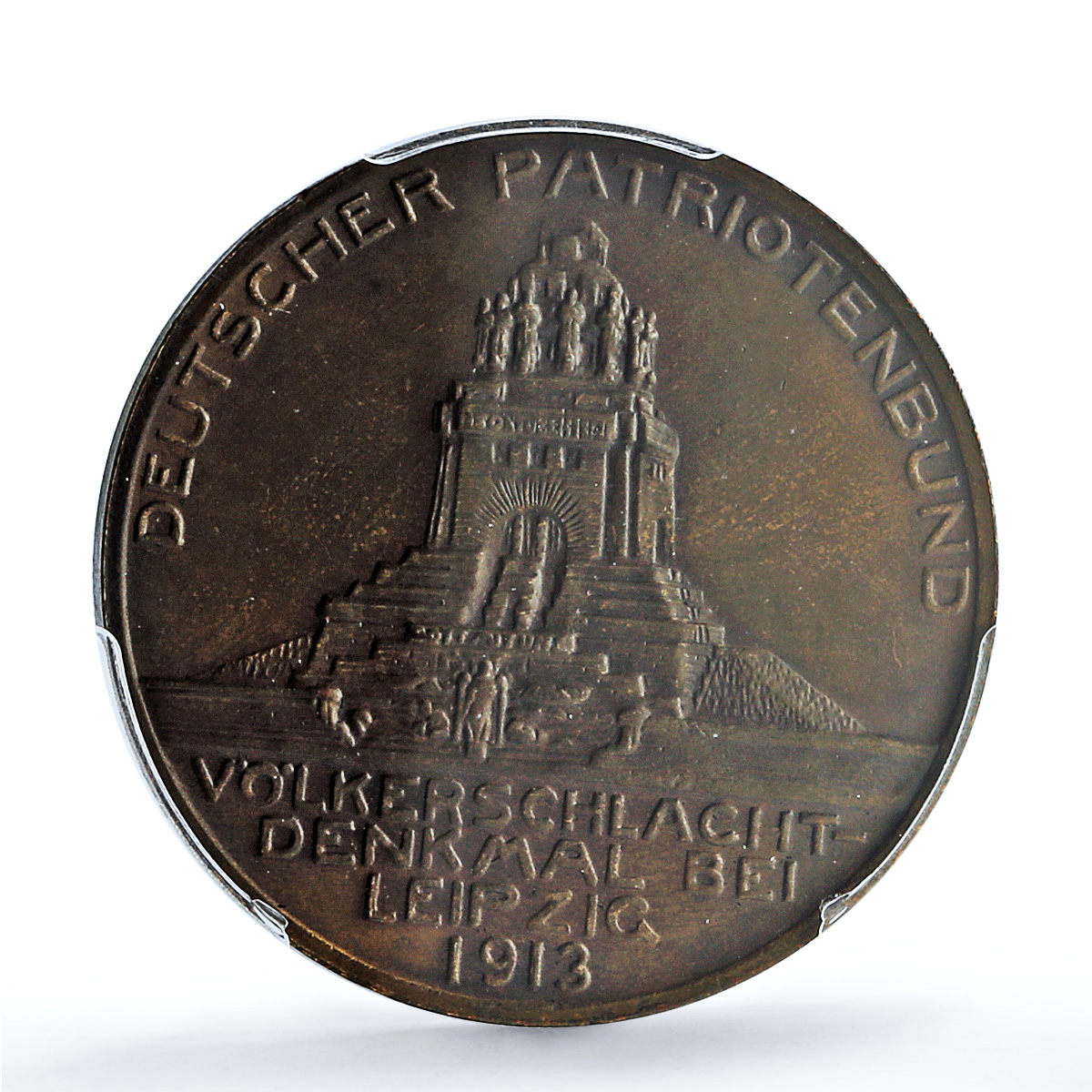 Germany Empire Leipzig Battle Patriotic Society SP 63 PCGS copper medal 1913 Germany Empire Leipzig Battle Patriotic Society SP 63 PCGS copper medal 1913