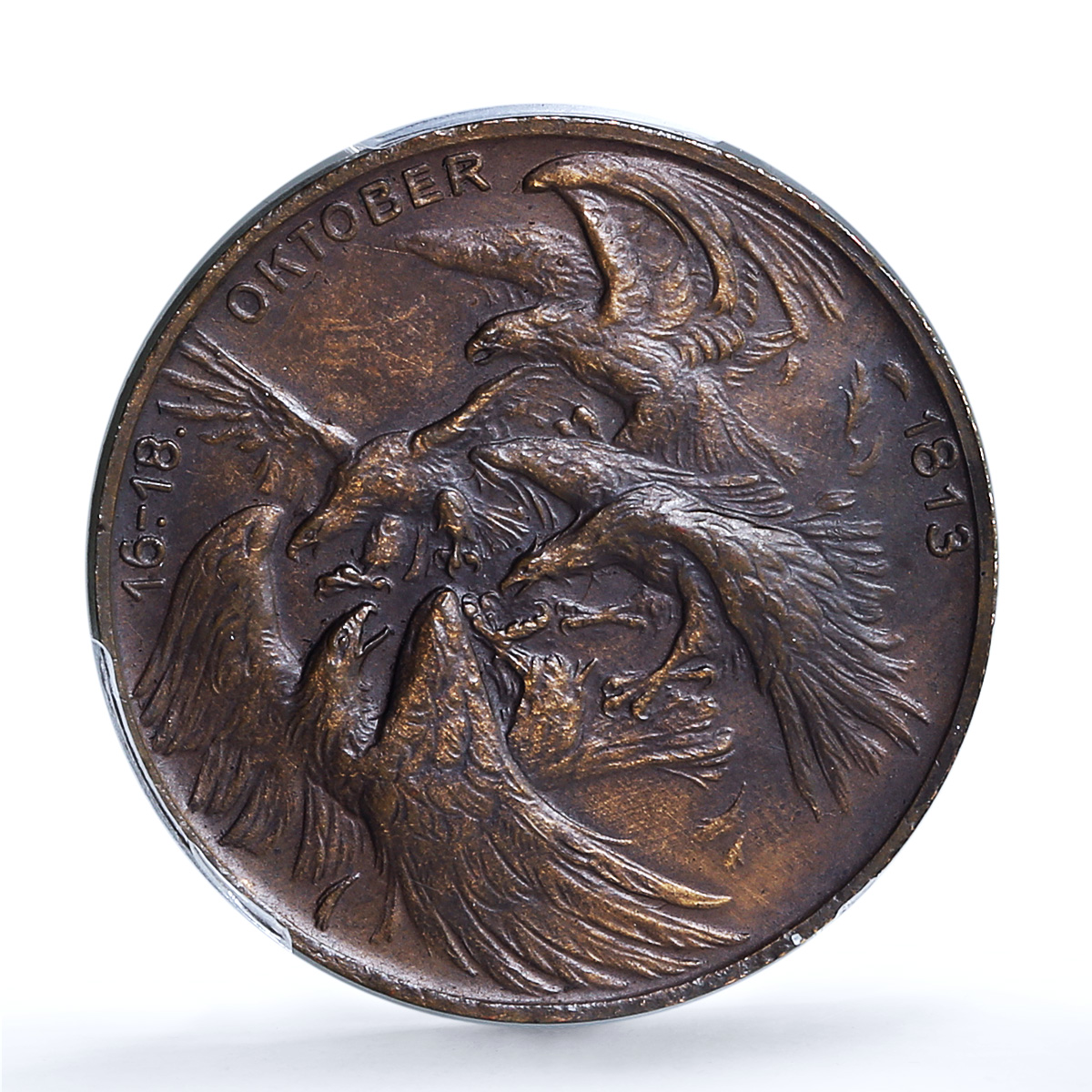Germany Empire Leipzig Battle Patriotic Society SP 63 PCGS copper medal 1913 Germany Empire Leipzig Battle Patriotic Society SP 63 PCGS copper medal 1913