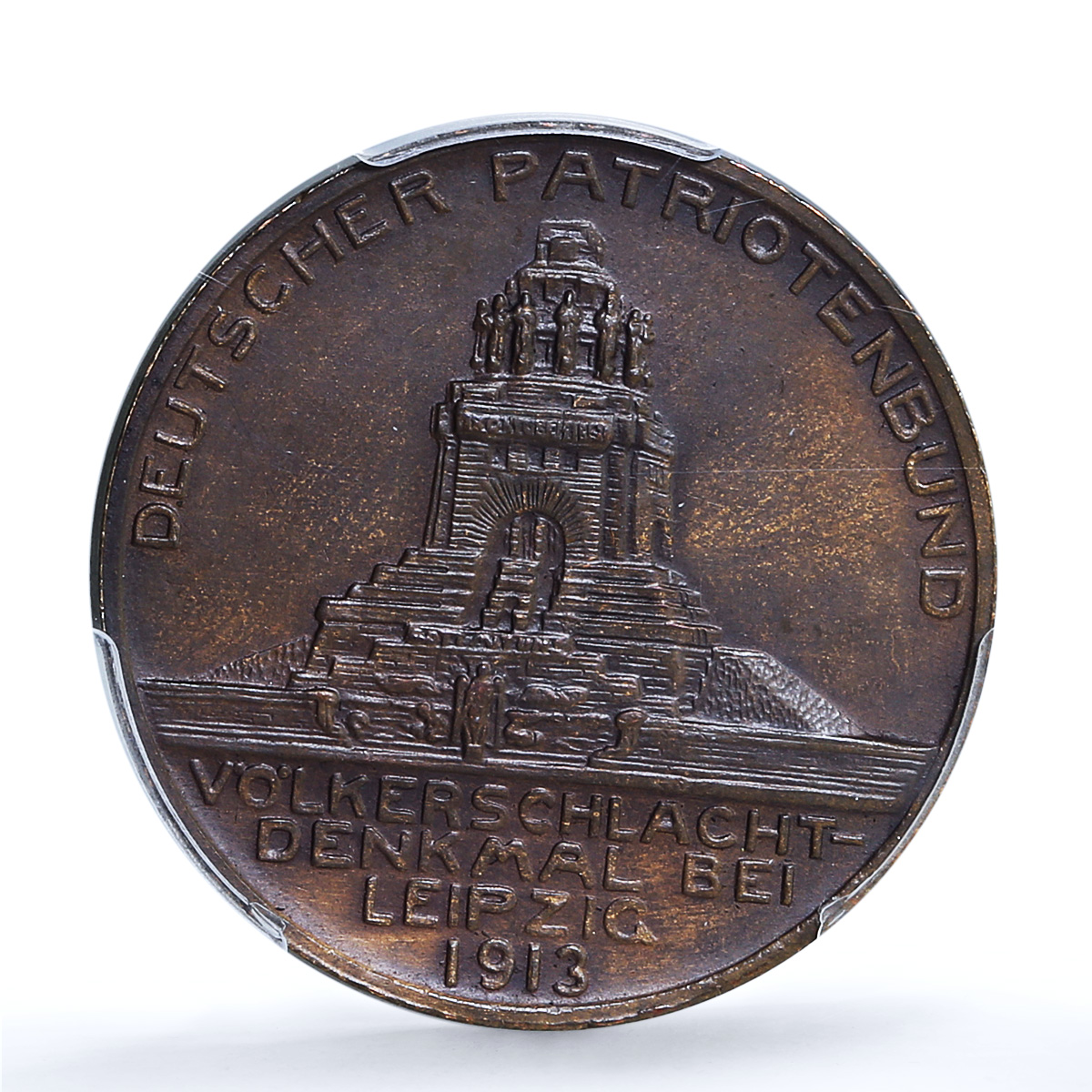 Germany Empire Leipzig Battle Patriotic Society SP 63 PCGS copper medal 1913 Germany Empire Leipzig Battle Patriotic Society SP 63 PCGS copper medal 1913