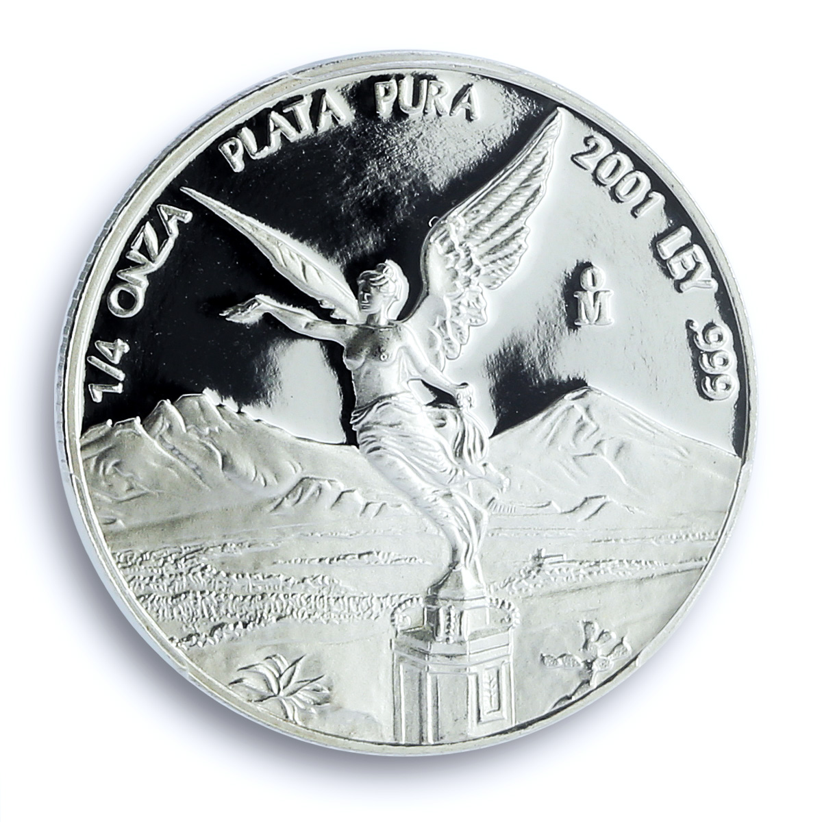 Mexico 1/4 onza Libertad Angel of Independence KM-611 PR69 PCGS silver coin 2001 Mexico 1/4 onza Libertad Angel of Independence KM-611 PR69 PCGS silver coin 2001